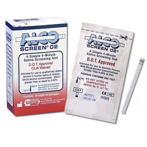 Alco-Screen 02 Saliva Alcohol Screening Device (Box of 24) - Photo 1